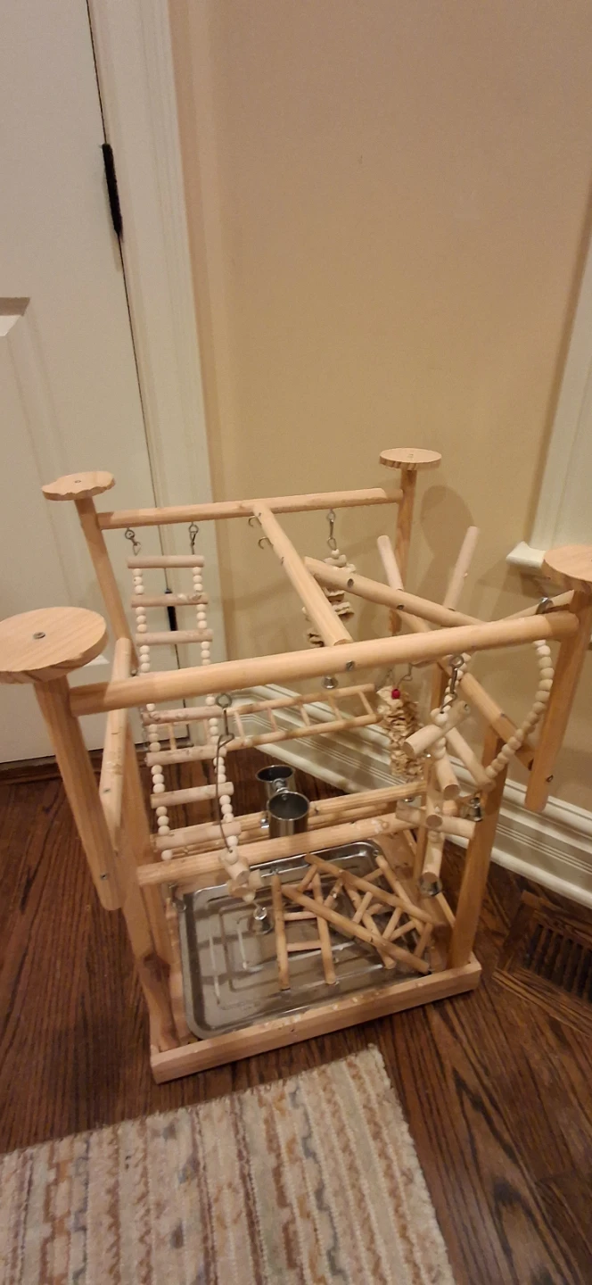 Bird cage + bird play ground - photo 2