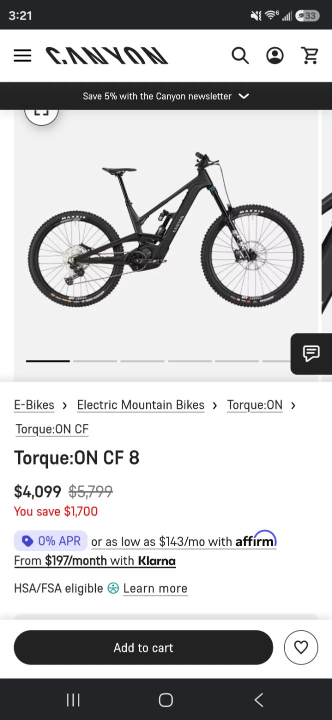 Canyon Torque:ON CF 8 Electric Mountain Bike - photo 3
