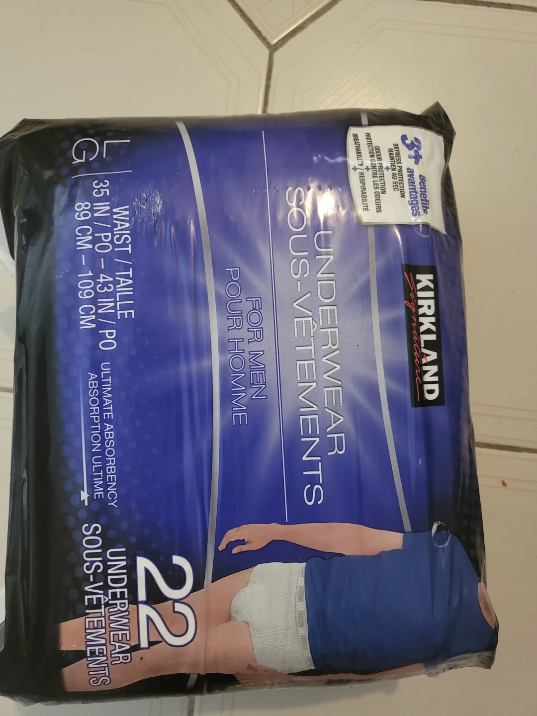 Kirkland Signature Men's Underwear - Size L - 22 Pack - photo 2