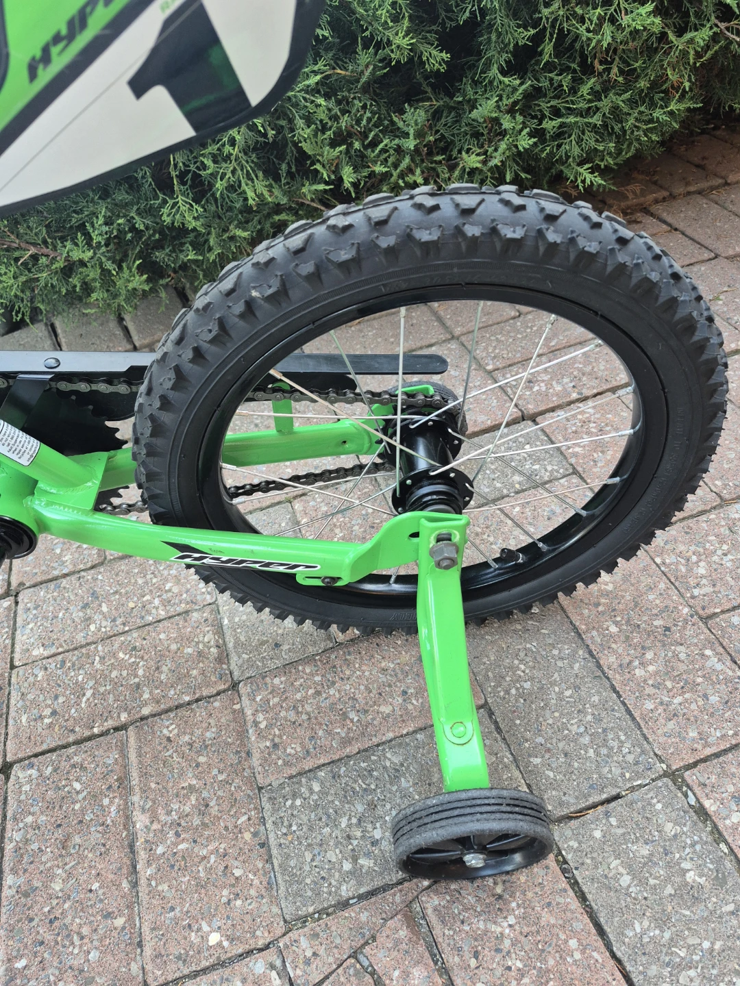 Green Motobike Kids Bicycle with Training Wheels - photo 4