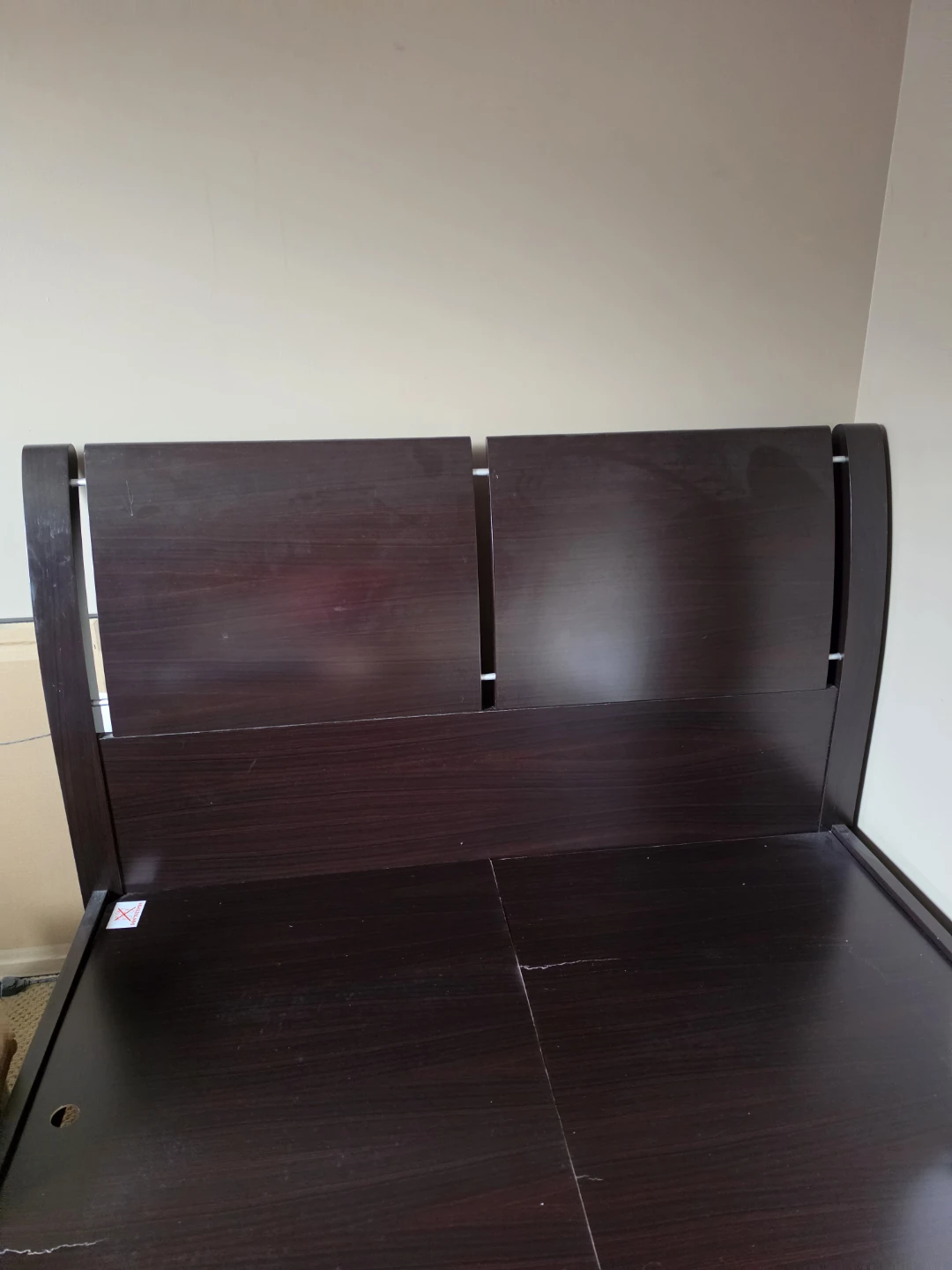 Dark Brown Wooden Bed Frame