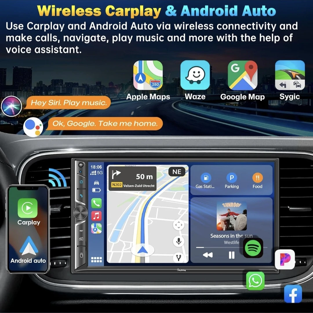 Joyringin Wireless Car Stereo with Apple CarPlay & Android Auto - photo 2