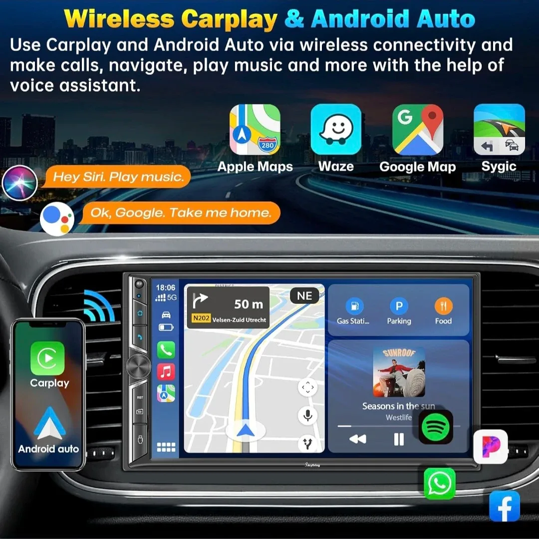 Joyringin Wireless Car Stereo with Apple CarPlay & Android Auto - photo 2
