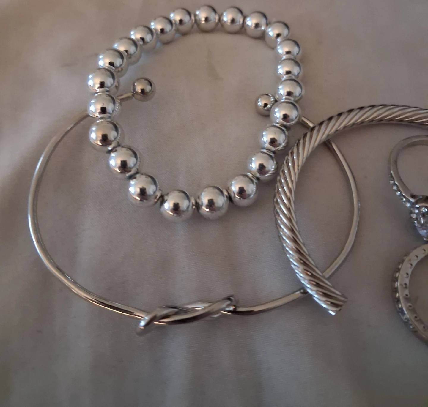 Silver Tone Bracelet and Ring Sets - photo 5