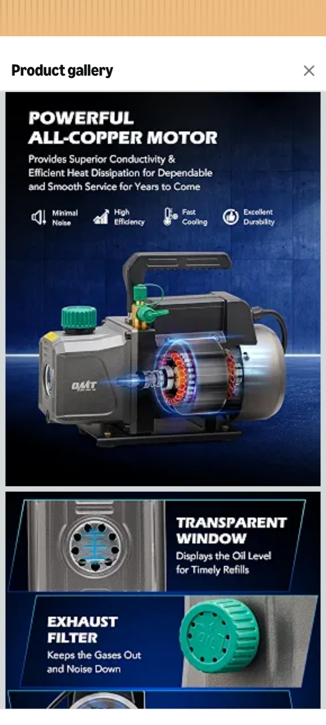 HVAC Vacuum - OMT 4.5 CFM (BRAND NEW) - photo 2
