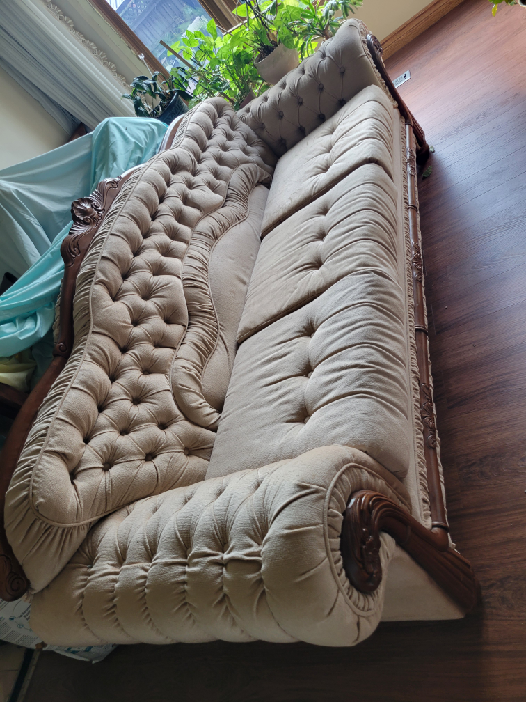 3 piece Tufted Loveseat Sofa & Chair (open to Reasonable offers) - photo 2