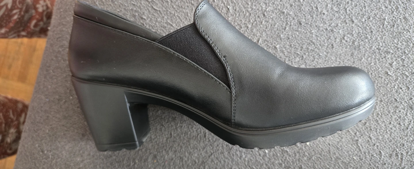 Dream Pairs Black Slip-On Heeled Loafers Size 7 - photo 5