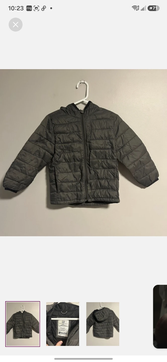 Baby Gap Puffer Jacket - Grey