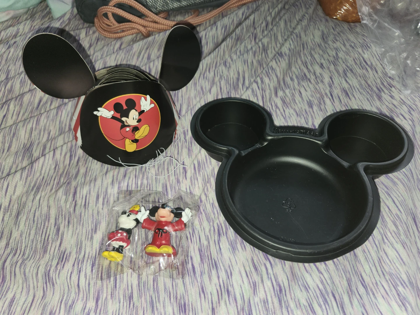 Mickey and Minnie Cake Toppers, Party Hats &  Mickey Tray