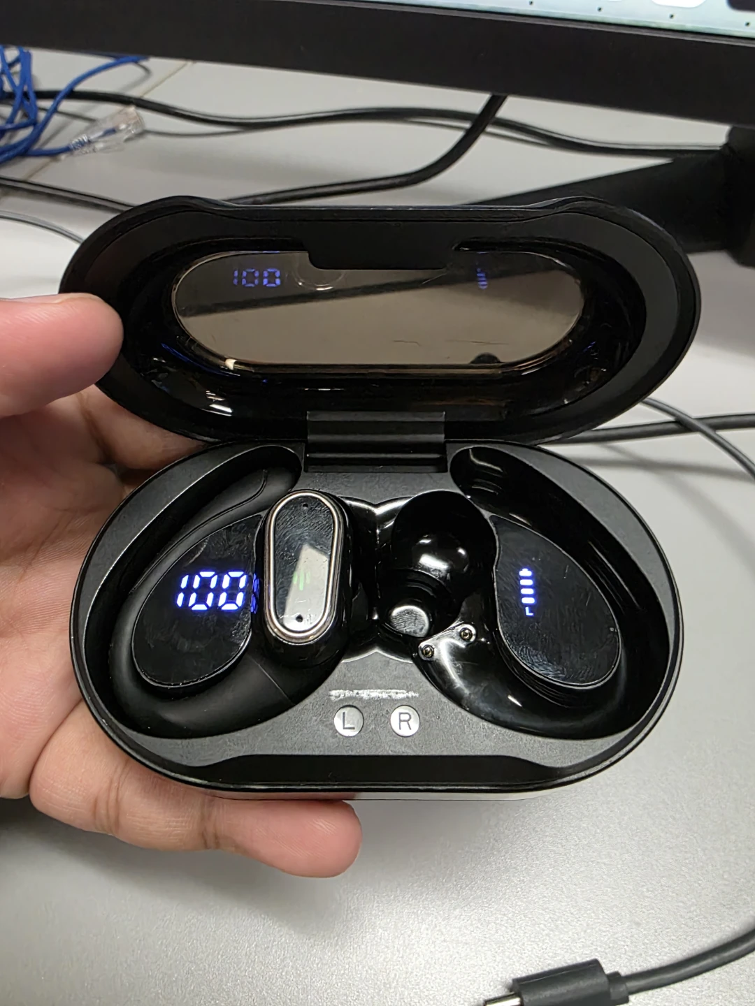 Bluetooth Wireless Earbuds with Digital Charging Case