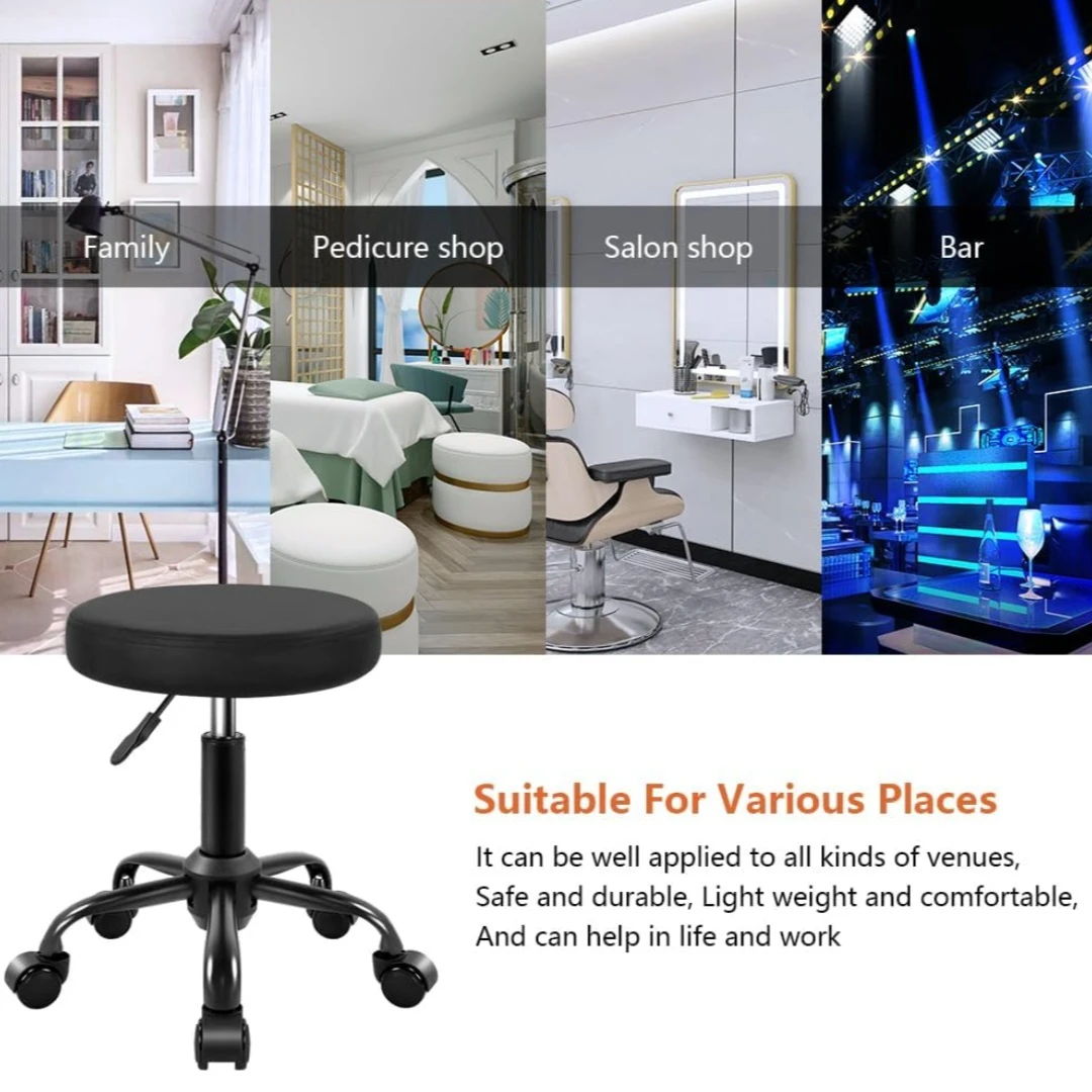 Adjustable Swivel Stool with Wheels - photo 5