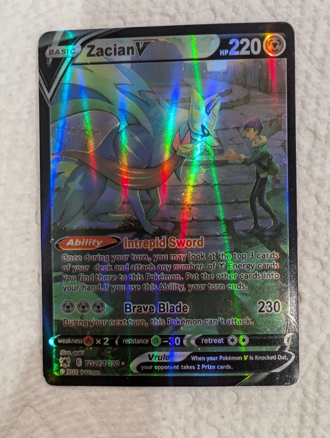 Zacian V Astral Radiance Trainer Gallery Trading Card - photo 3