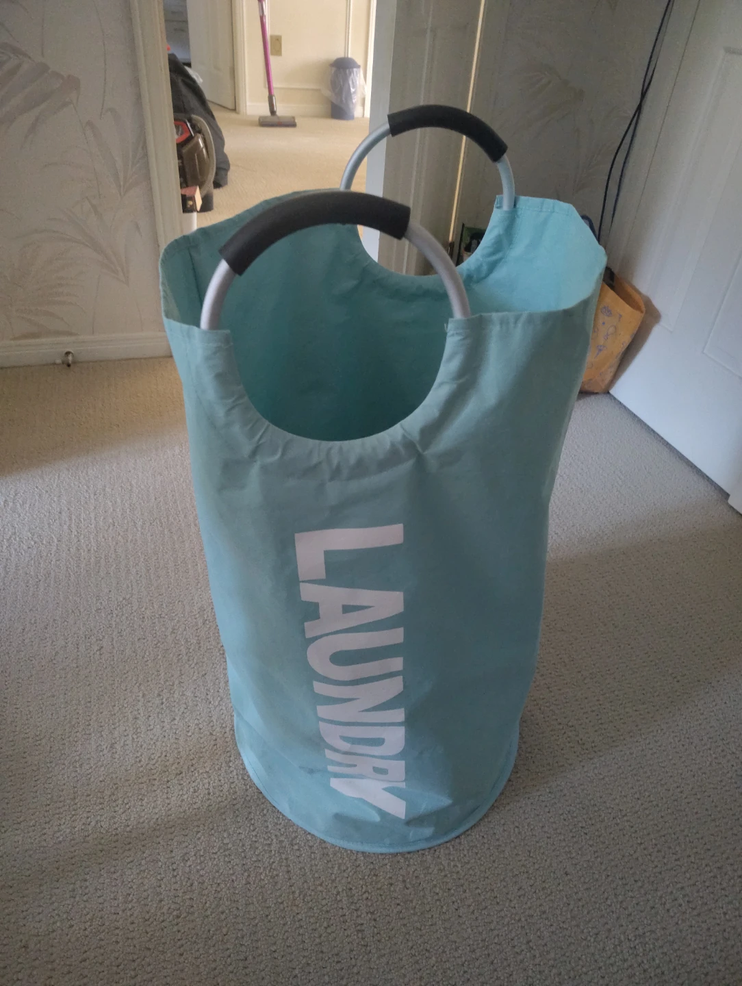Light Blue Laundry Hamper with Handles
