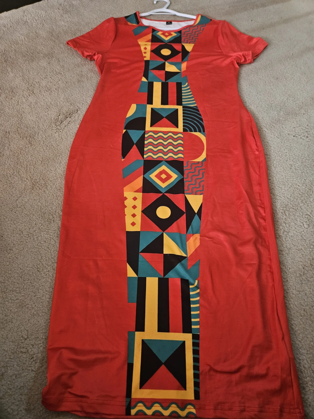 Maxi Dress with Geometric Print - photo 3