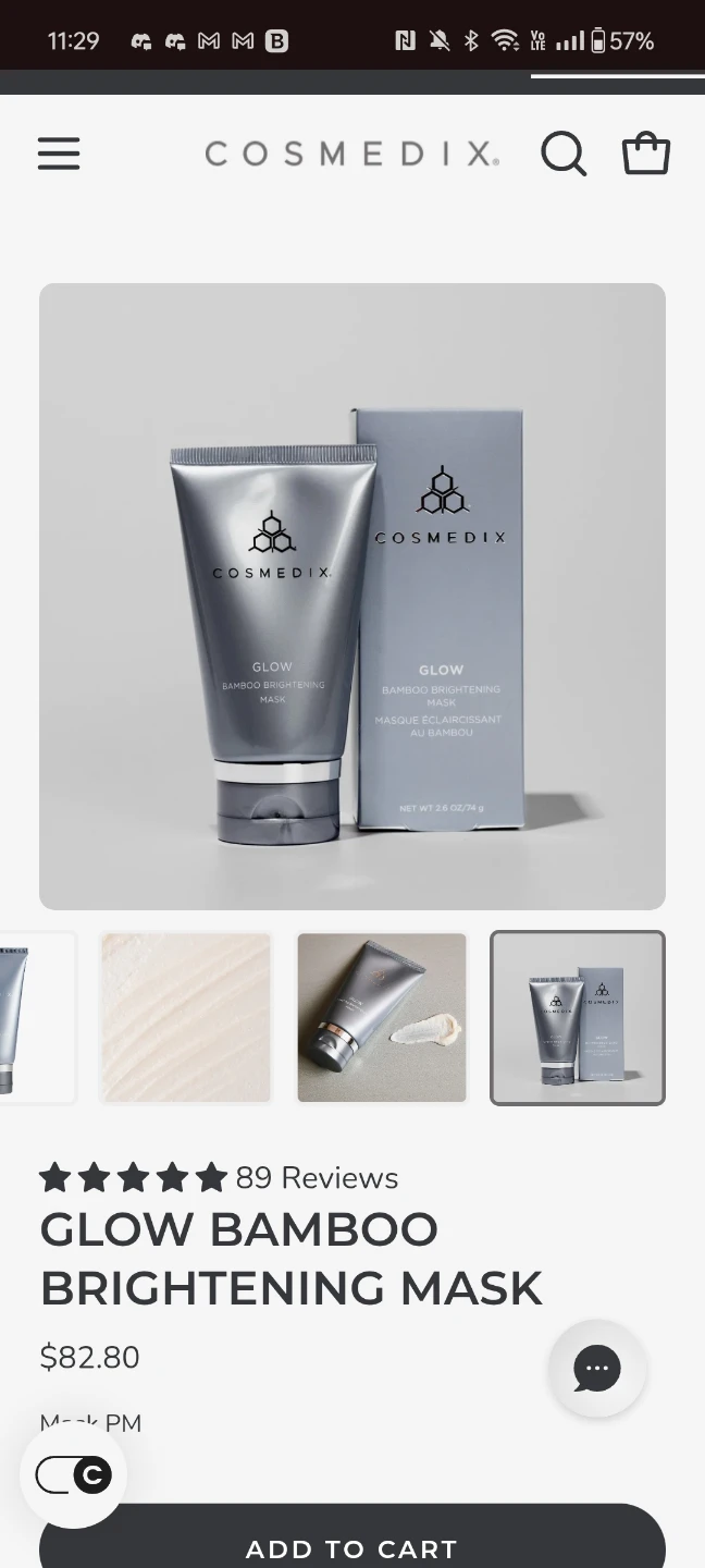 Cosmedix Glow Bamboo Brightening Mask