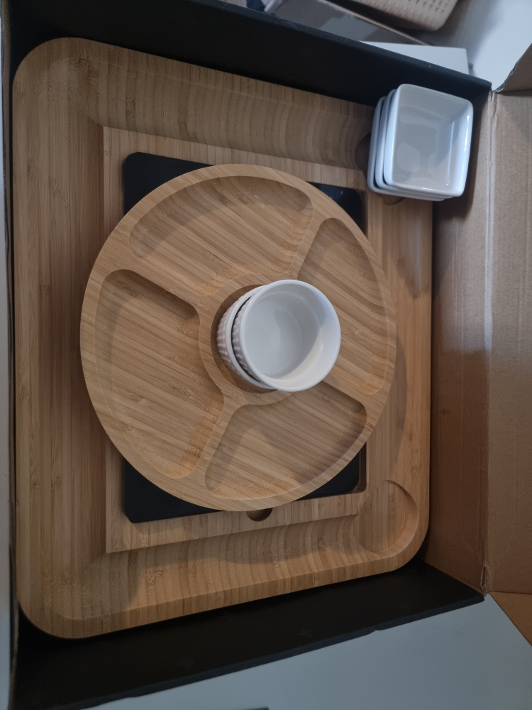 Bamboo Charcuterie Cheese Board and Serving Tray Set - photo 3