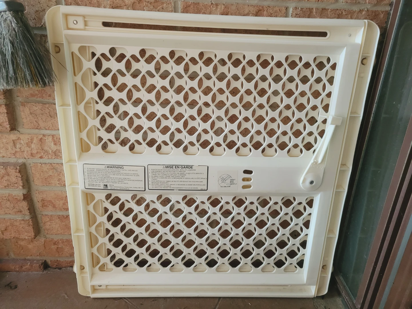 Cream Plastic Baby Safety Gate