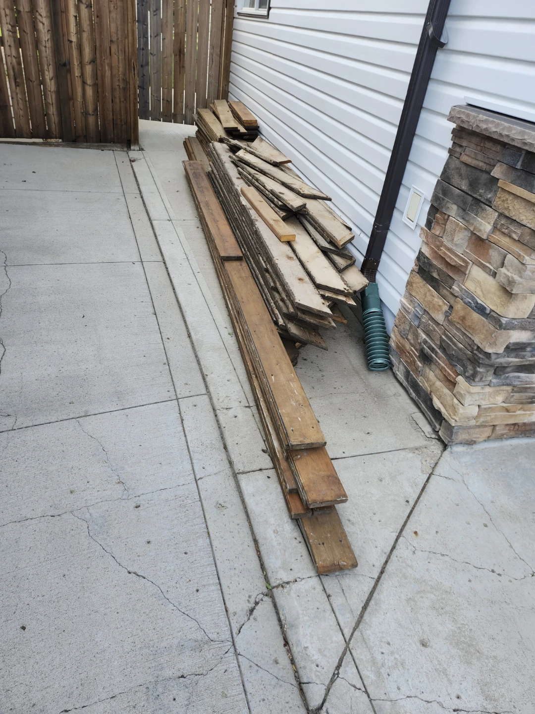 Used 5/4 cedar decking & 3/4 × 5' cedar fence boards