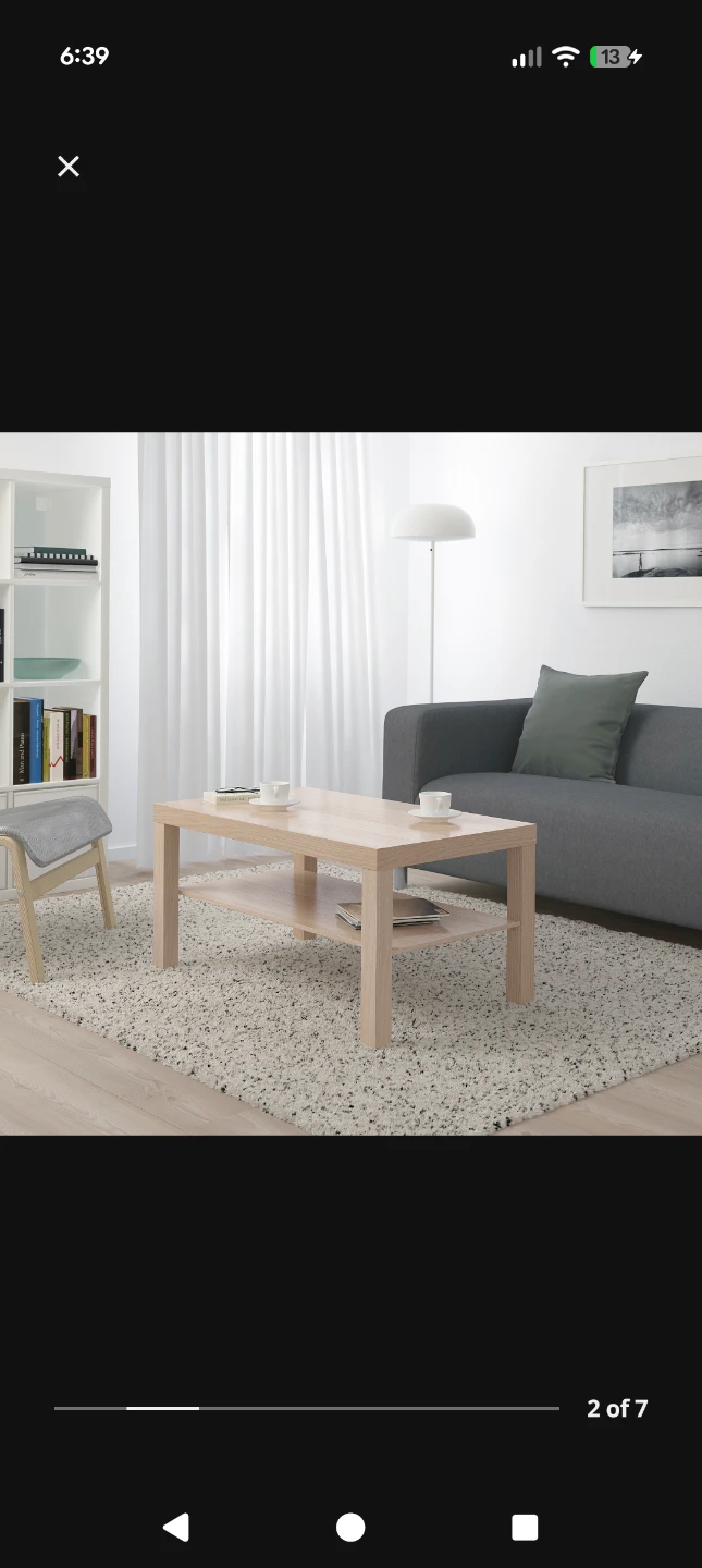 IKEA Coffee Table with Shelf - photo 2