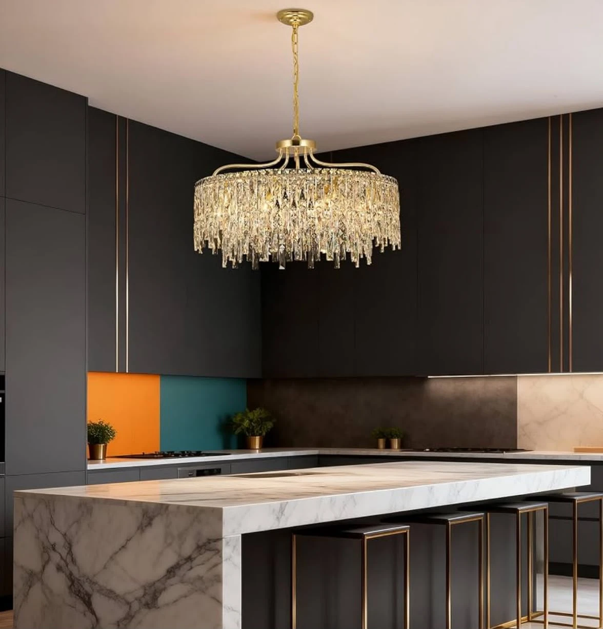 Gold Crystal Chandelier - 28" Diameter - photo 5