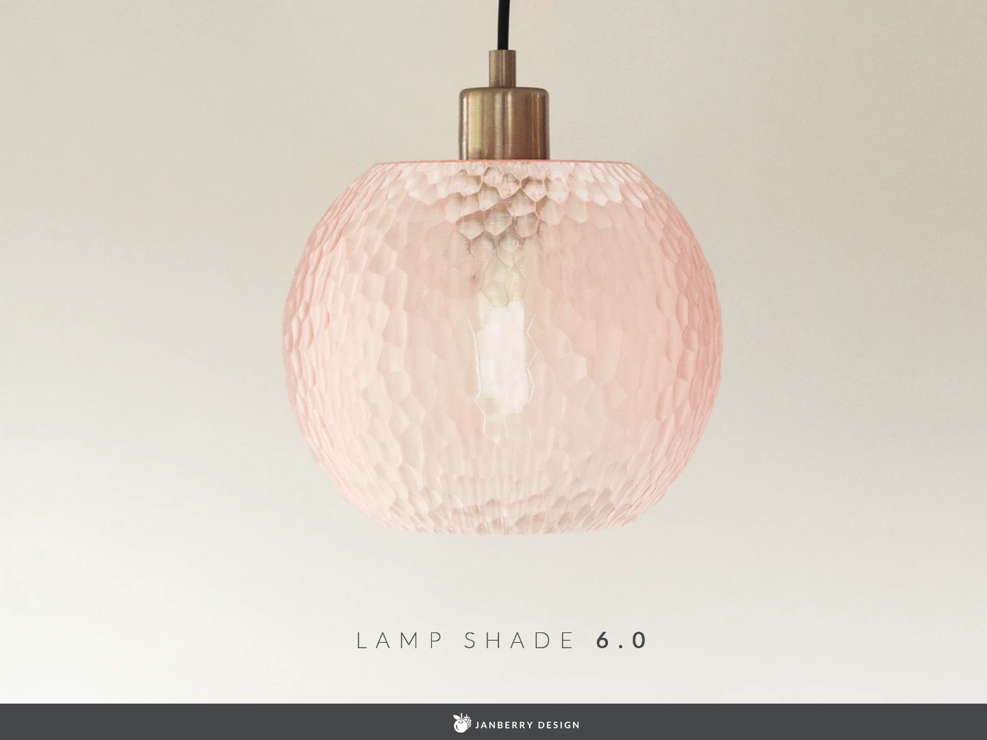 BNIB Hammered Design Lamp Shade 6.0 Pendant Light - Pink - photo 5