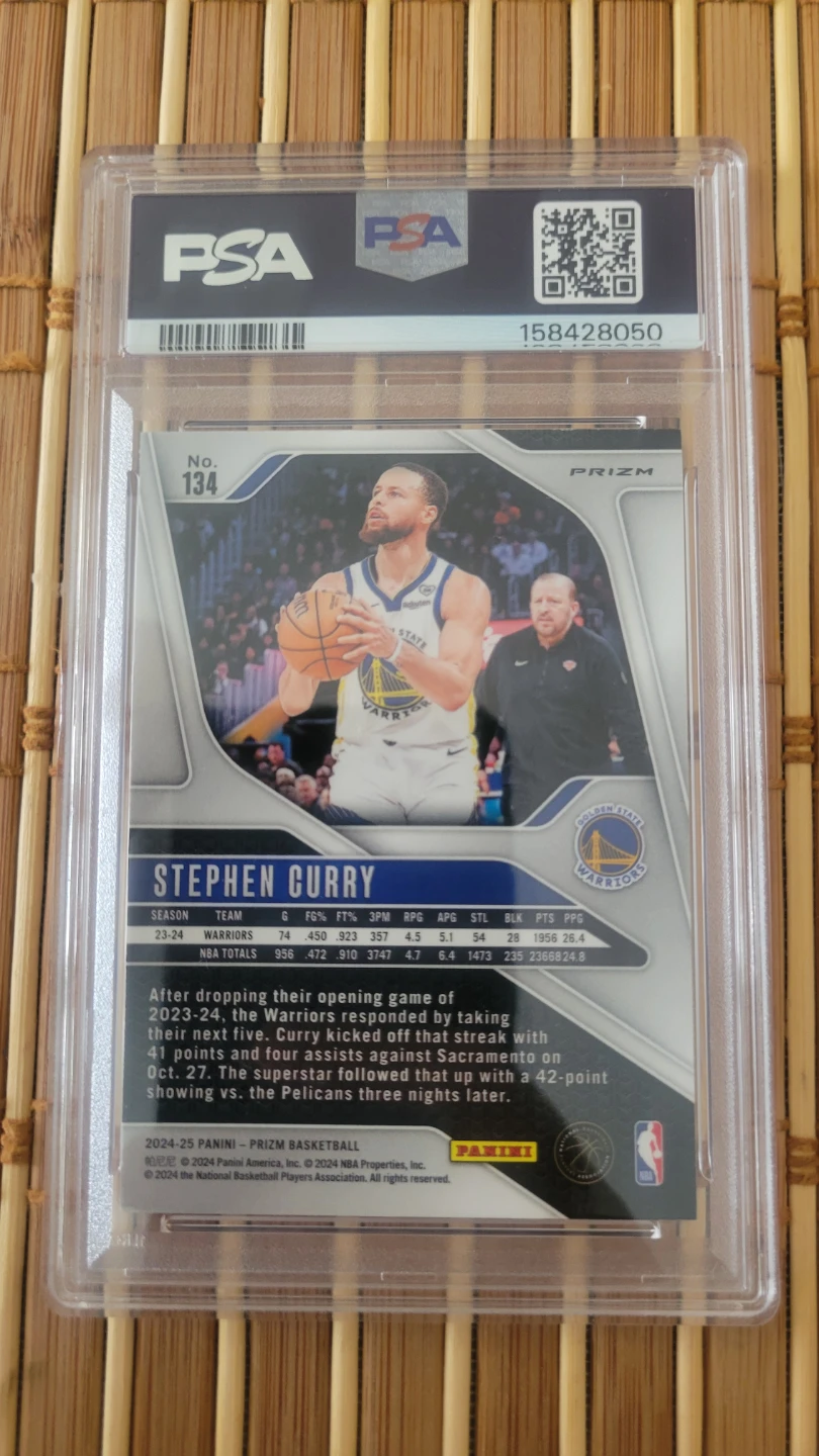 2024 Prizm Stephen Curry Red White Blue Prizm Card #134 - photo 2