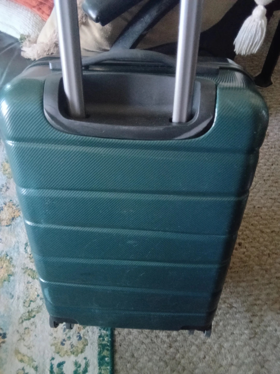 Skyline Green Hard-Shell Carry-On Luggage