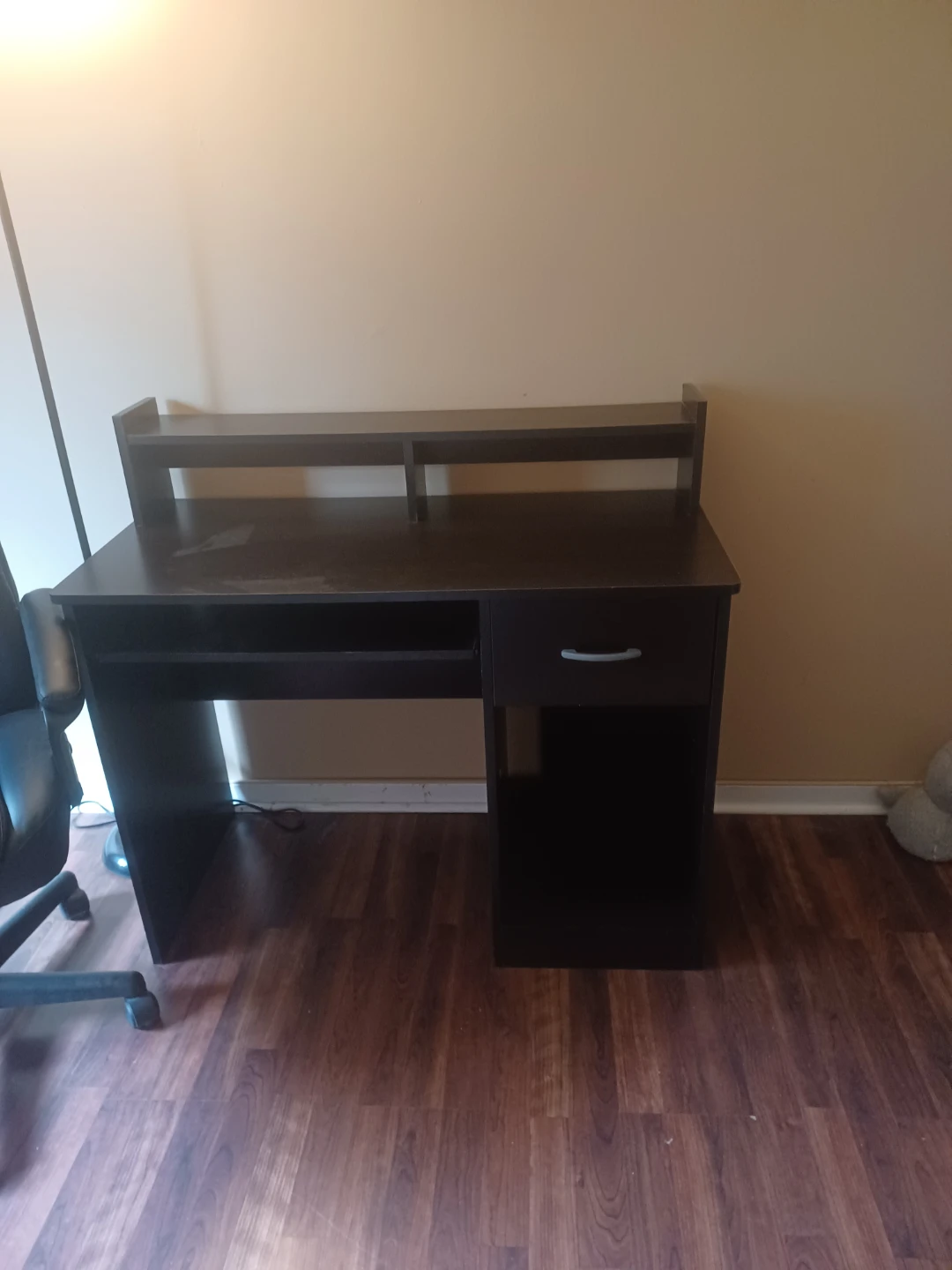 Black Office Chair and Desk Combo - photo 4