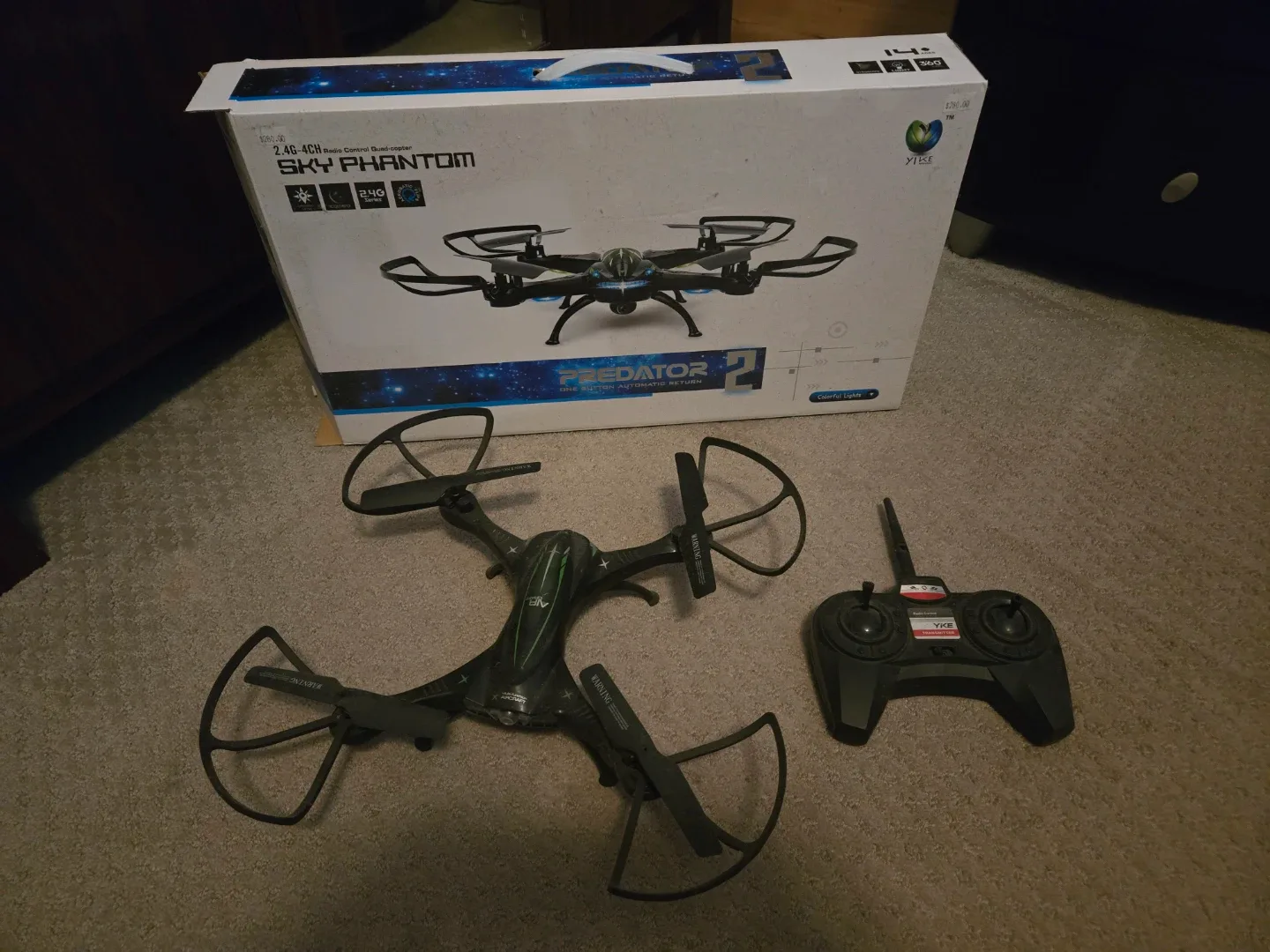 Sky Phantom Predator 2 Radio Control Quad-copter Drone