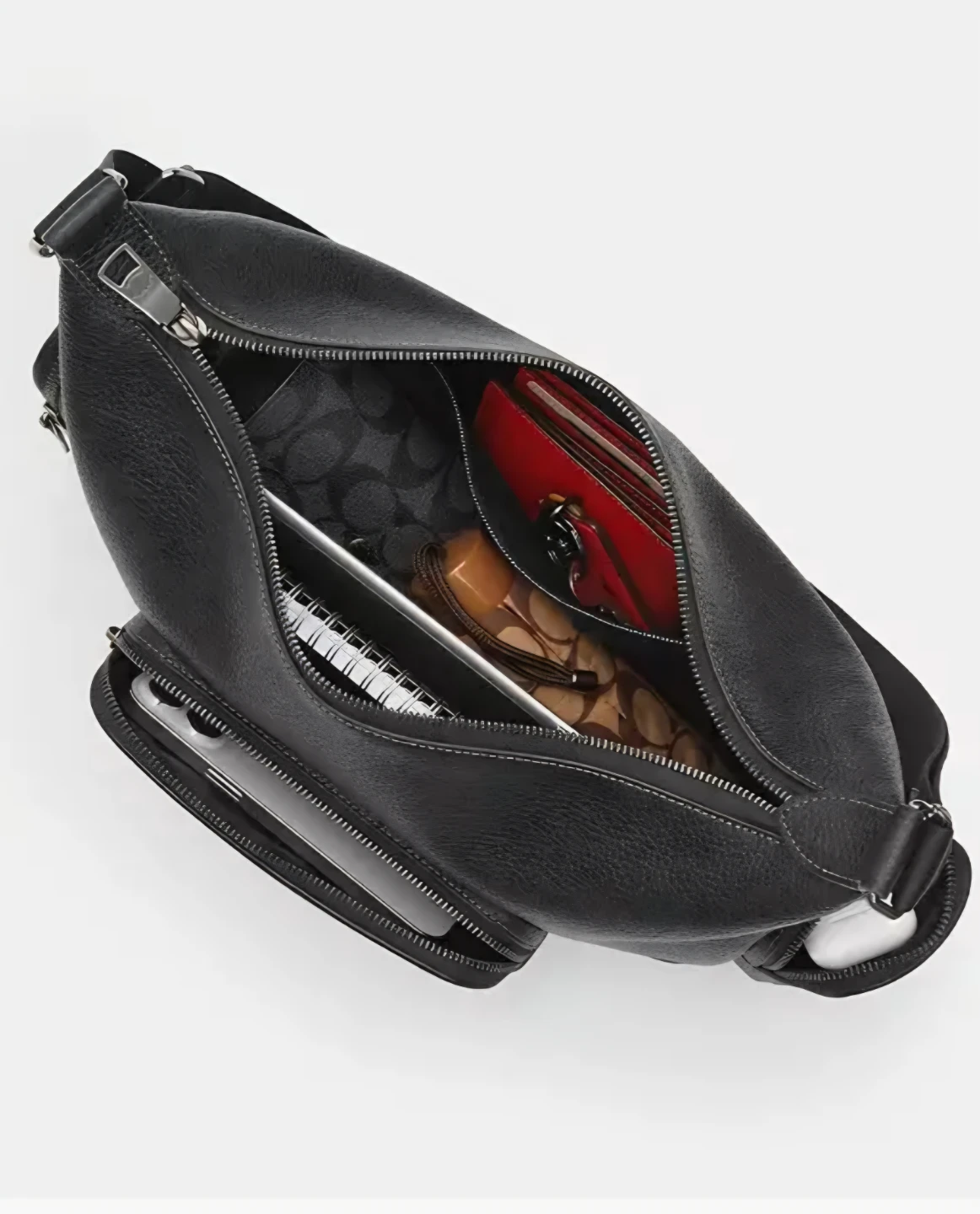 Coach Black Pebbled Leather Crossbody Bag - photo 2
