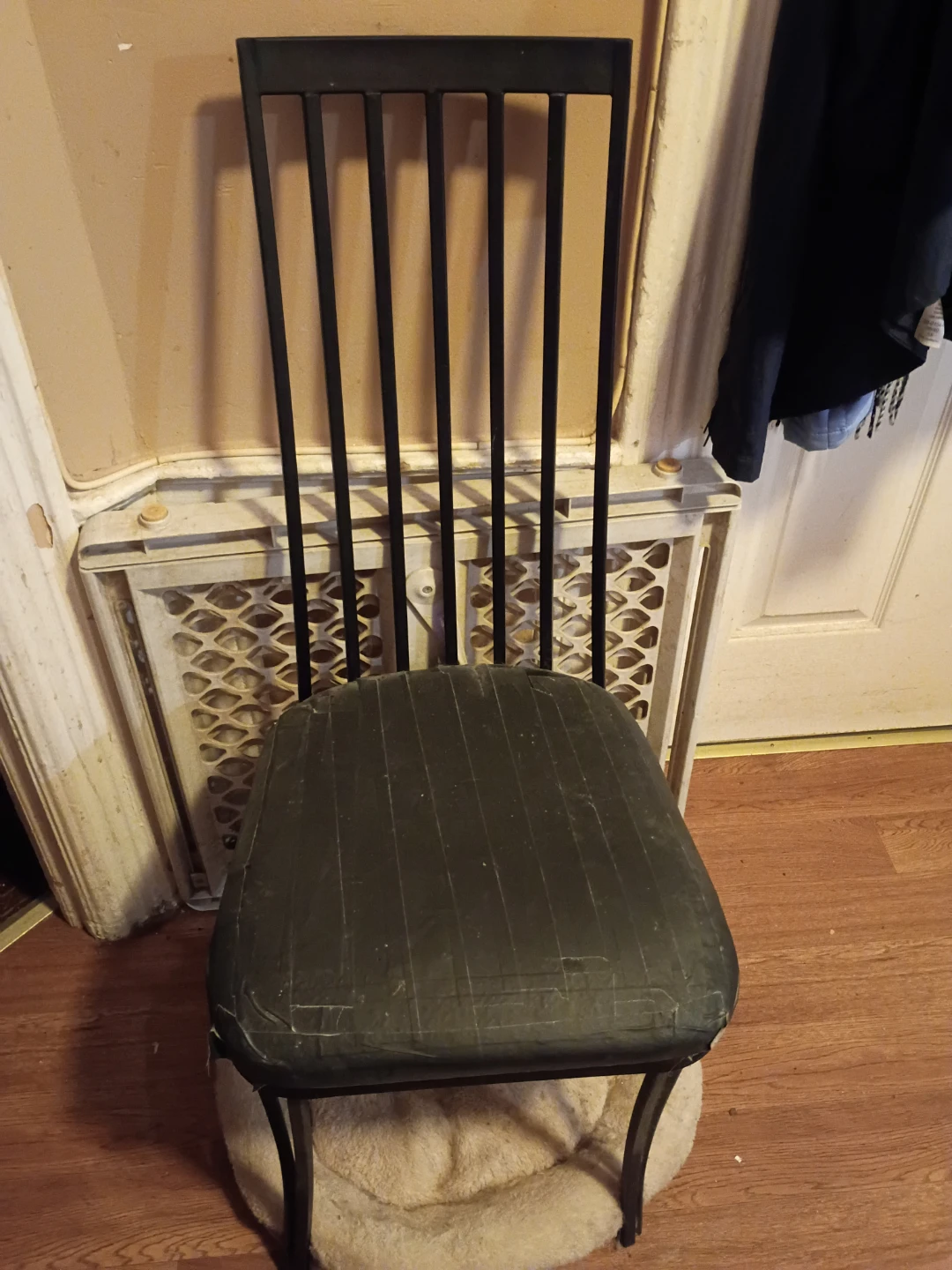 Black Metal Spindle Back Dining Chair