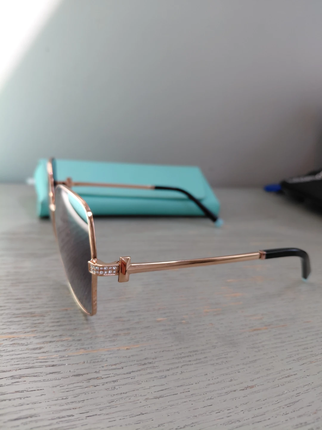 Tiffany & Co. Rose Gold Sunglasses with Case - photo 5