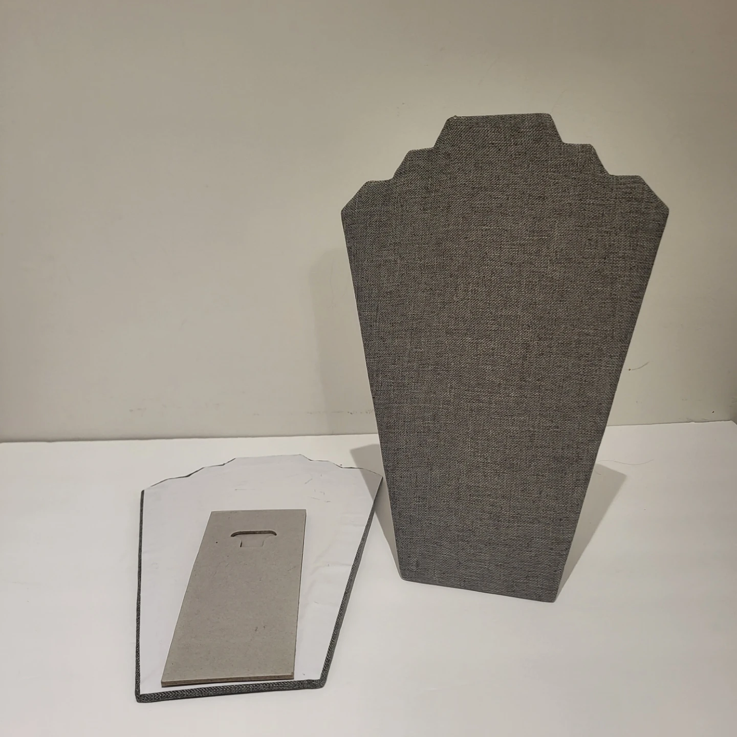 Grey Fabric Necklace Display Stands (Set of 2) - photo 2