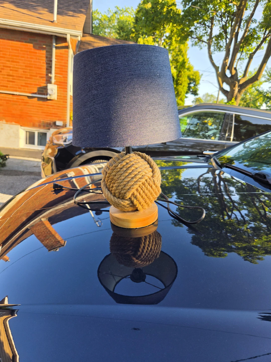 Desk Lamp with Rope Accent