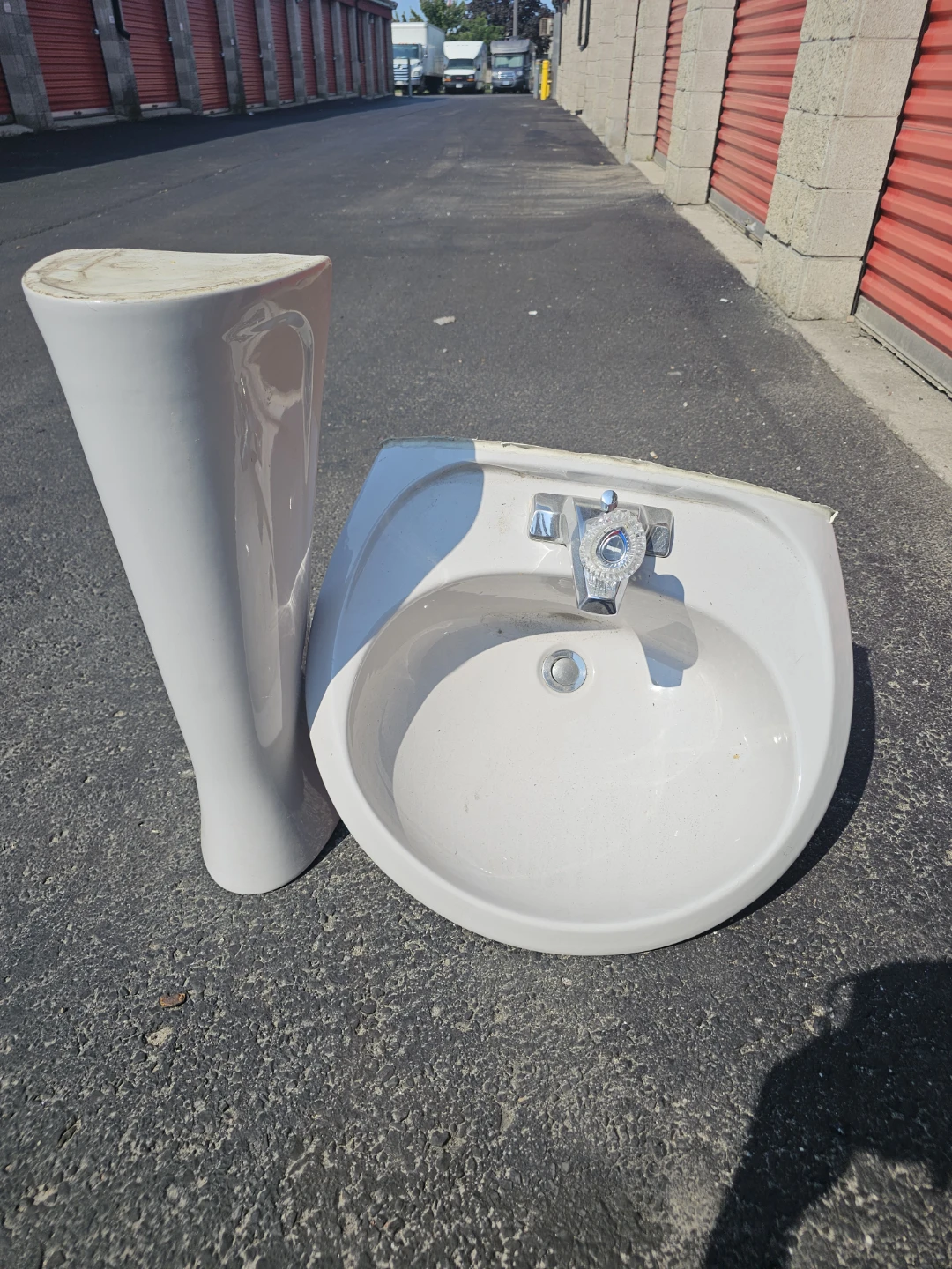 White Pedestal Sink