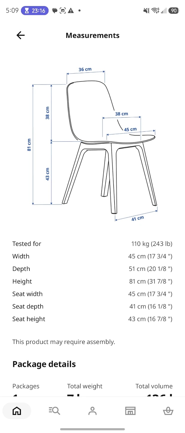 Set of 2 ODGER Chair - Beige Dining Chairs - photo 2