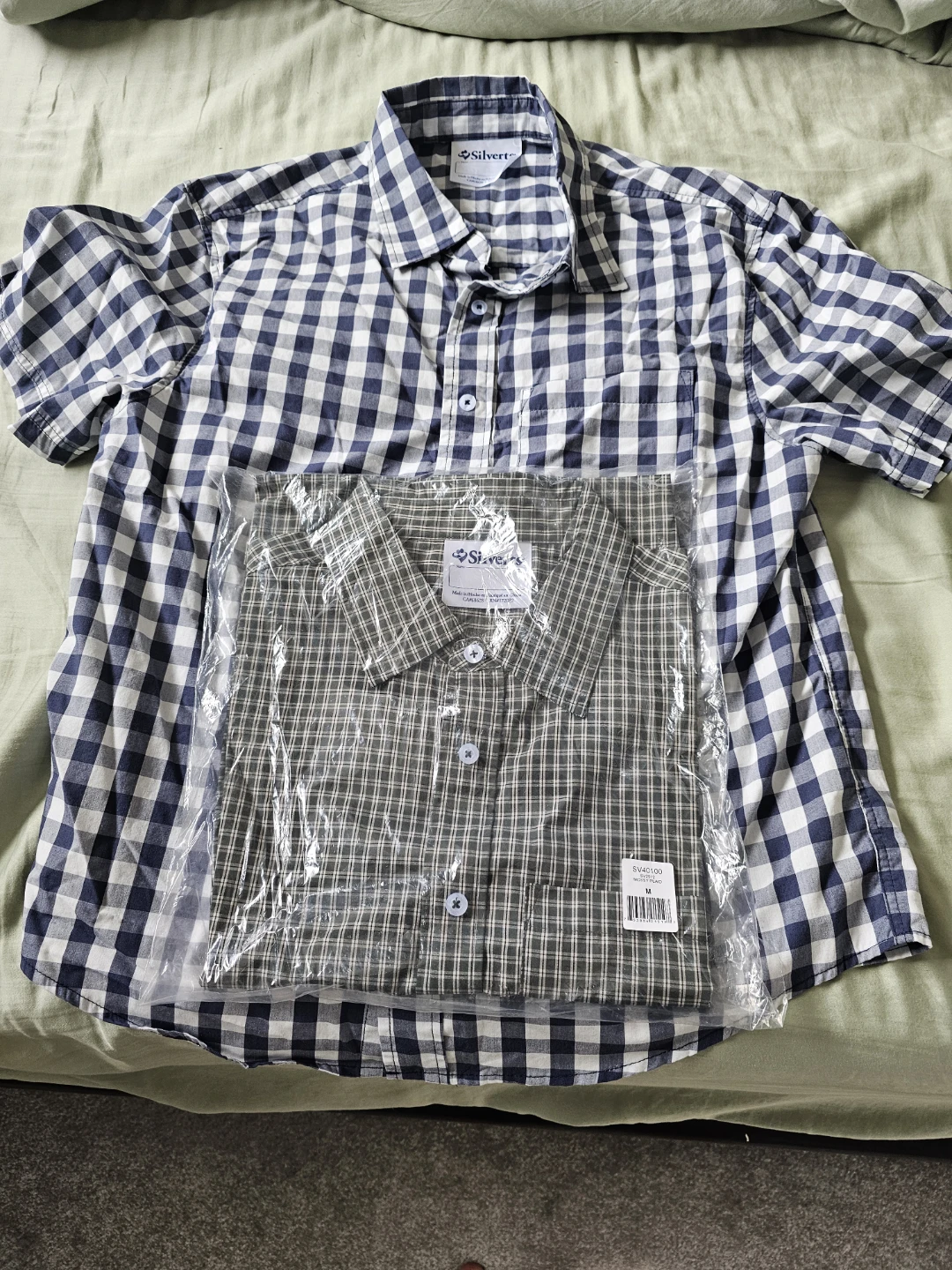 Two Silverts Brand Magnetic Button Shirts - Size M