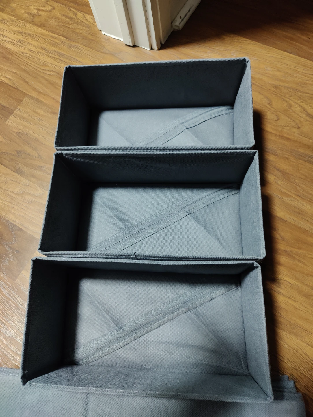 Grey Fabric Drawer Organizers Set