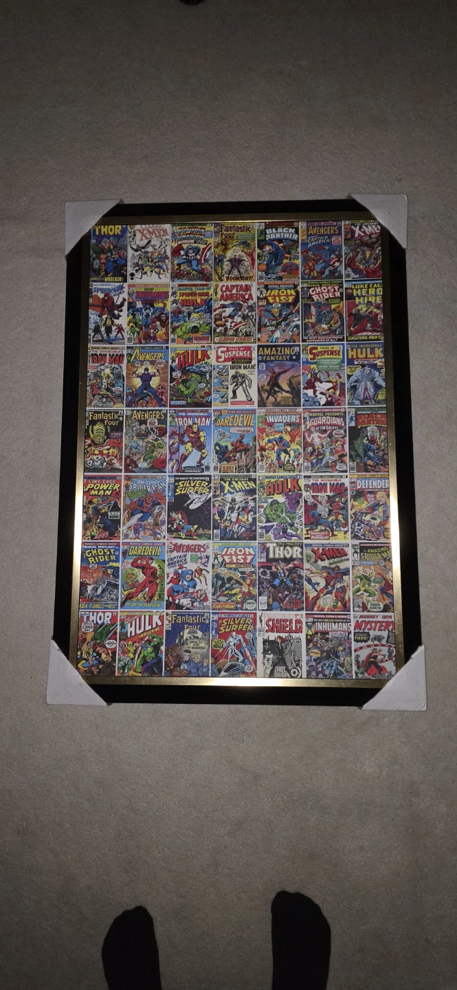 Framed Marvel Comics Collage - photo 3