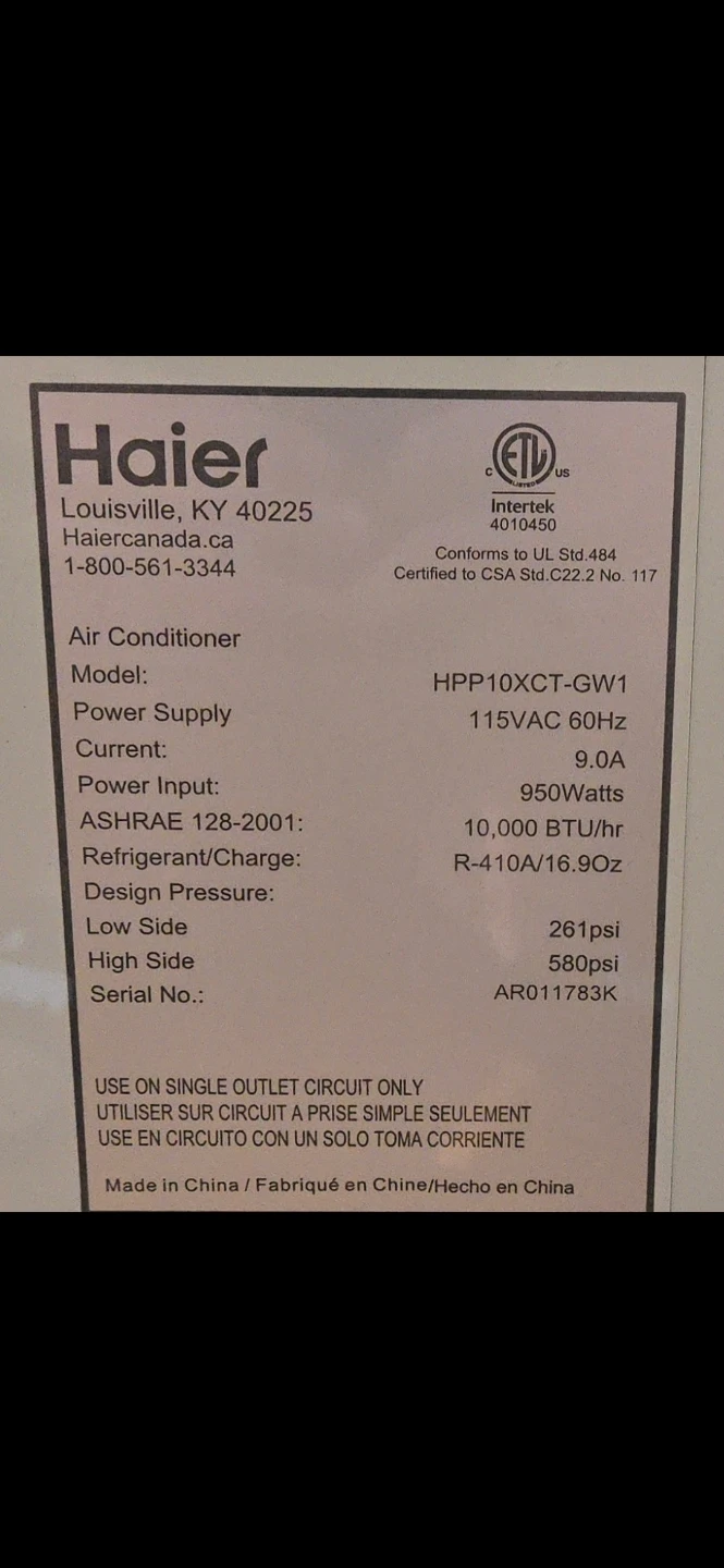 Haier Portable Air Conditioner HPP10XCT-GW1 - photo 2
