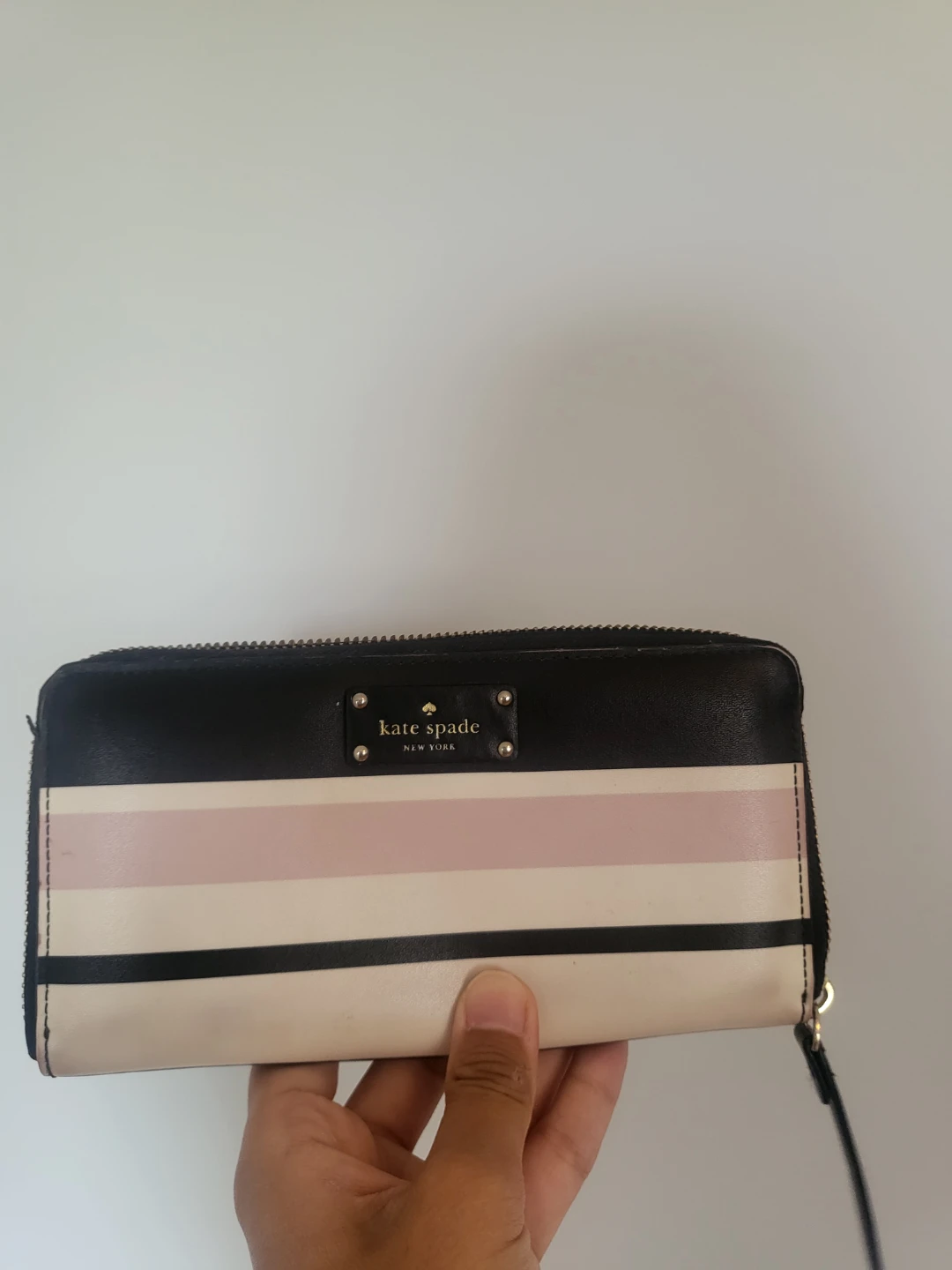Kate Spade Striped Zip Around Wallet