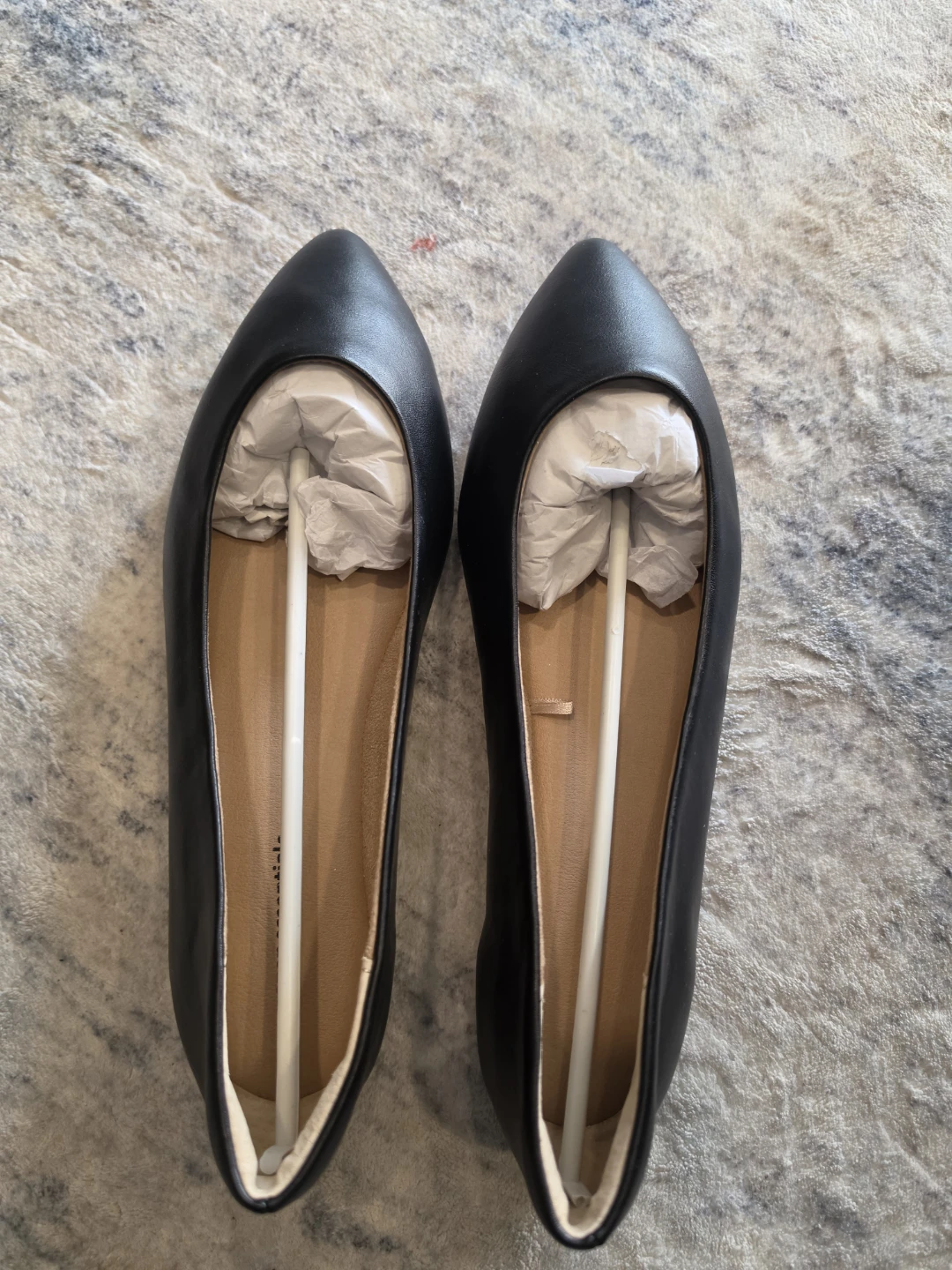 Black Pointed Toe Flats,