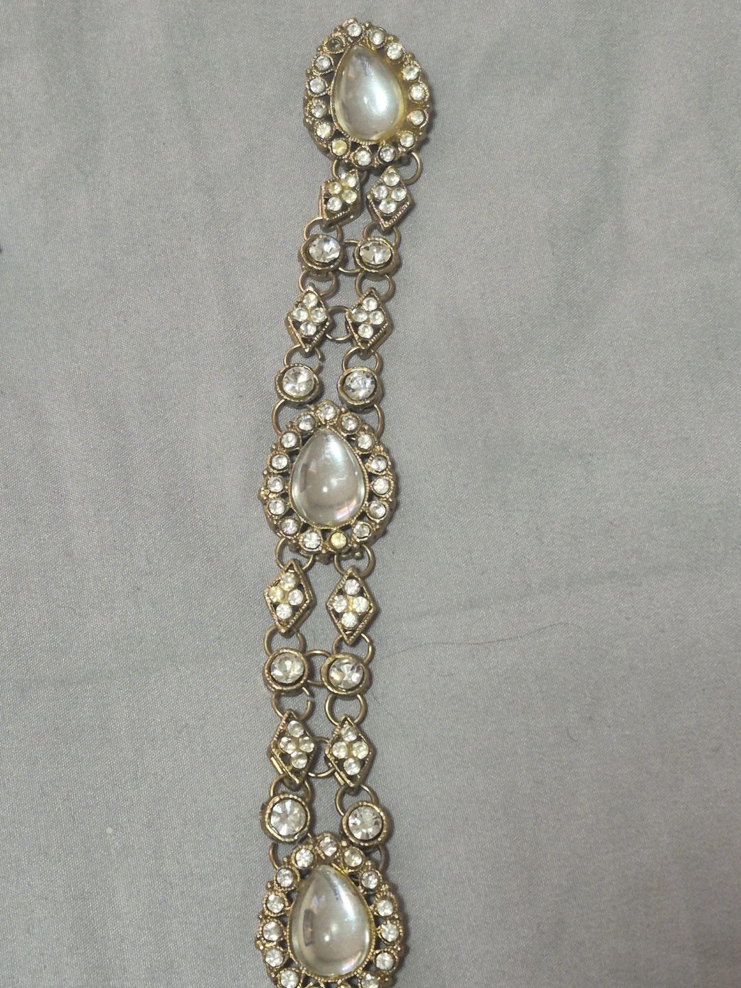 Gold coloured jewellery set with mirror work - photo 2