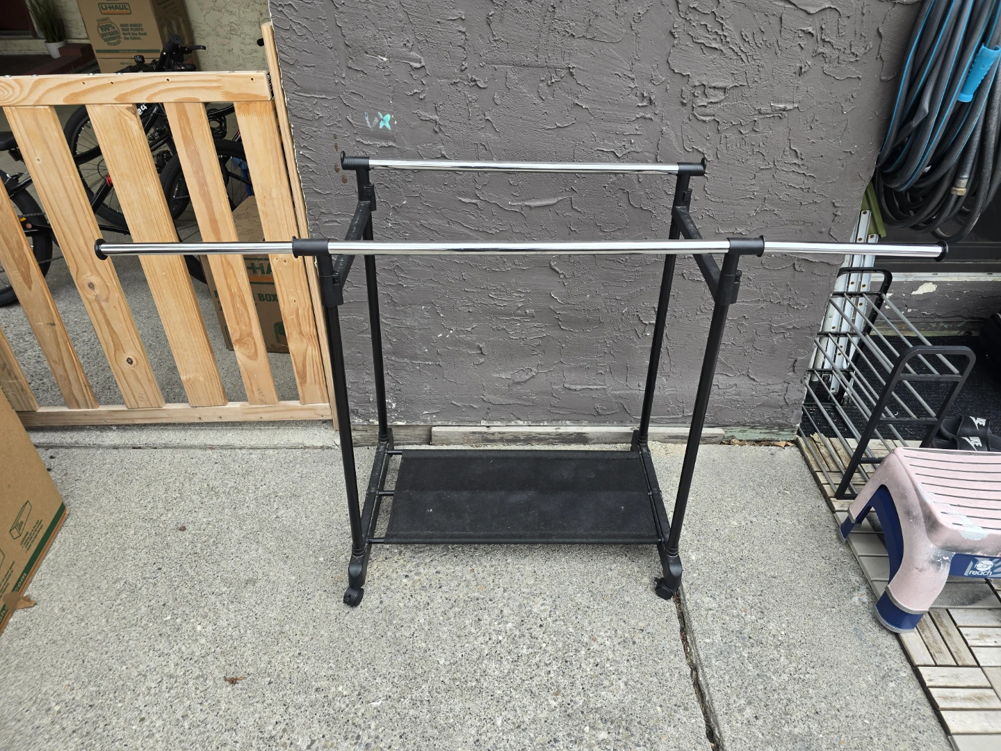 type A Prime Adjustable Double Rail Freestanding Clothing Rack - photo 2