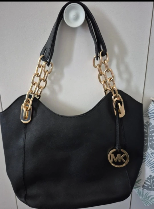 Michael Kors Black Leather Tote Bag