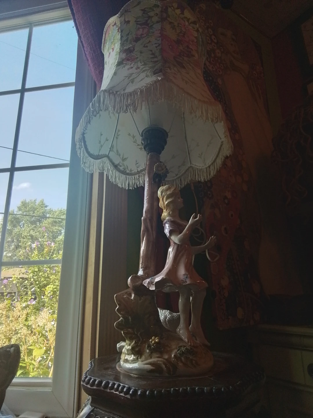 Vintage Bassano Italy Figural Porcelain Table Lamp COA - photo 5
