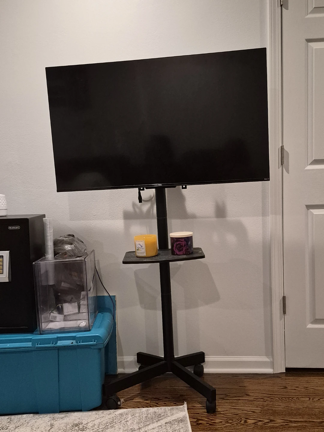 Rolling TV Stand with Shelf