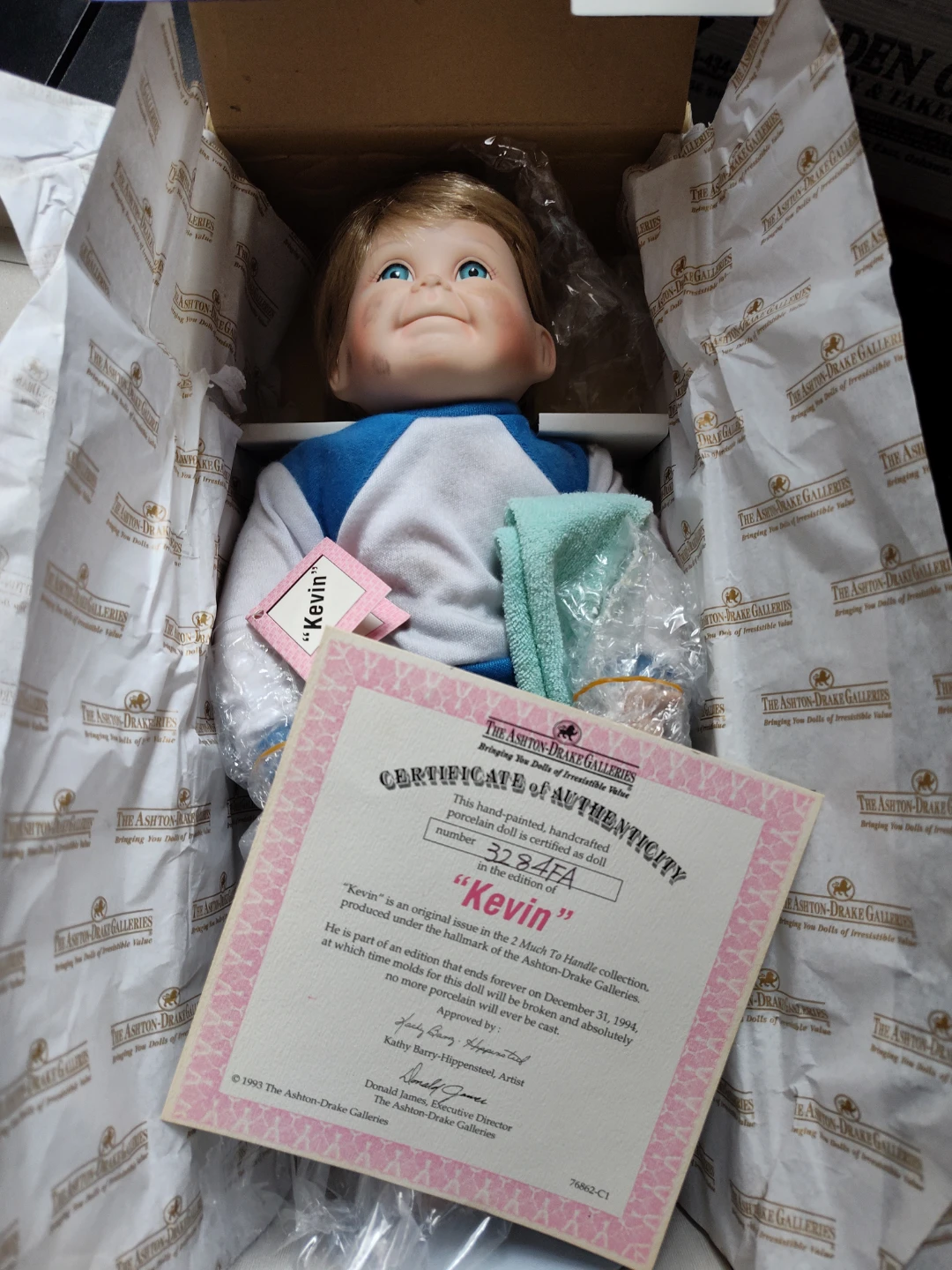 The Ashton-Drake Galleries "Kevin" Hand-Painted Doll - photo 4