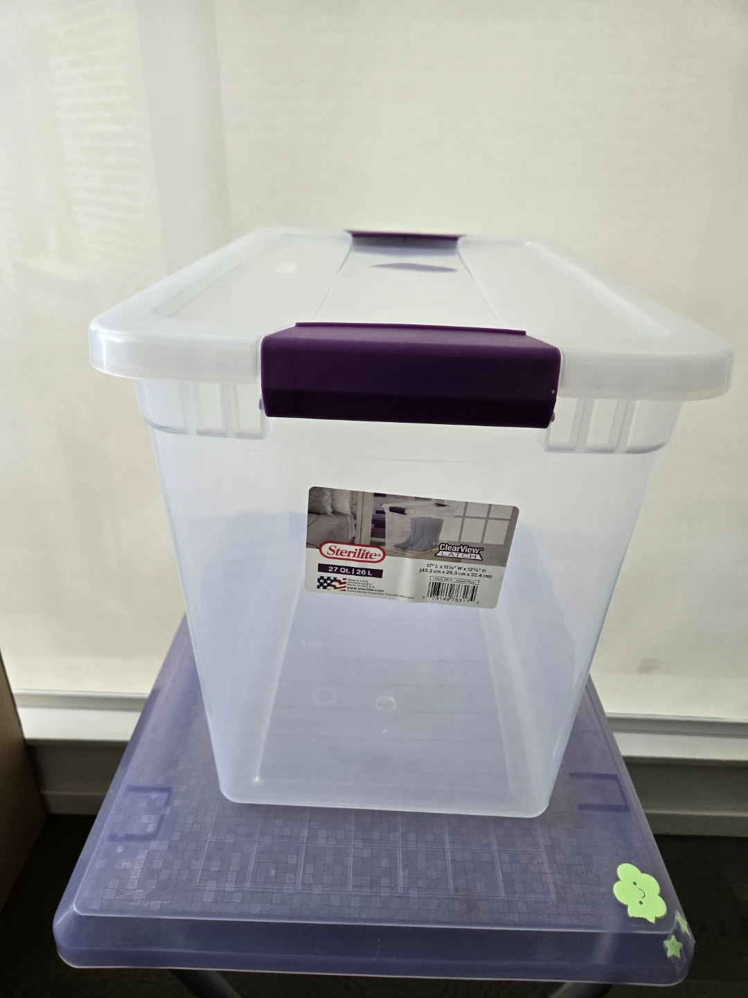 Sterilite clearview Storage Box with Latched lid 26L (two)
