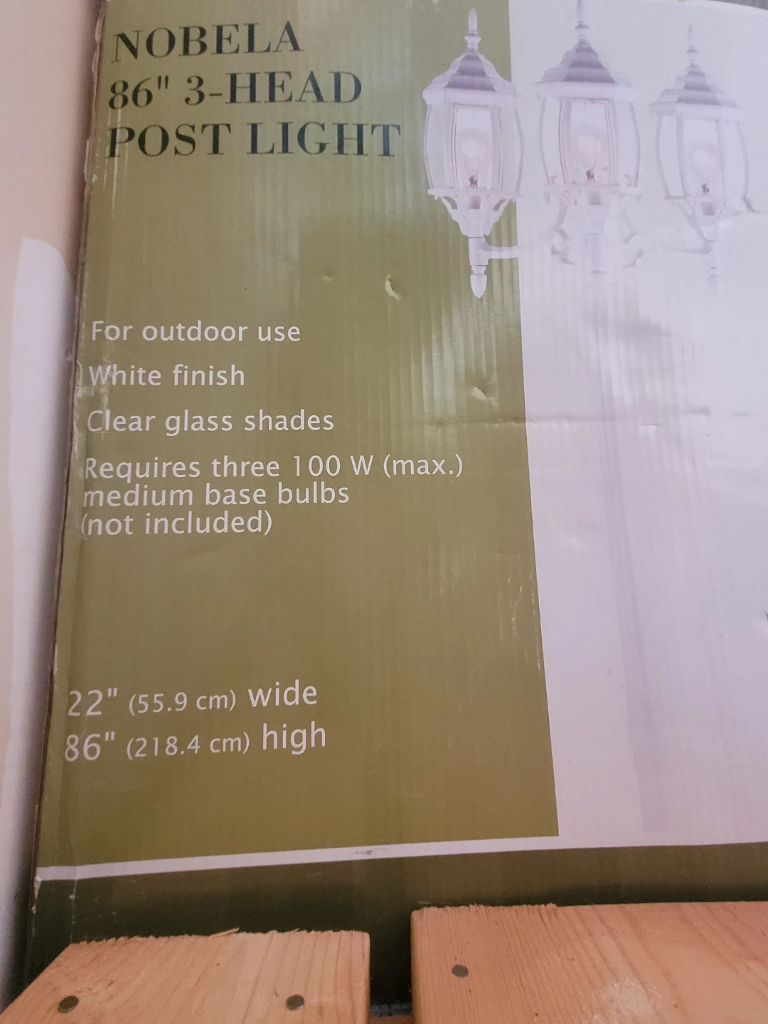 Nobela 86" 3-Head Post Light - photo 2